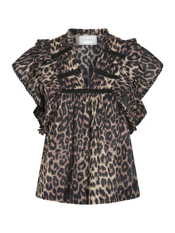 Neo Noir Top Jayla Leo Voile 163678 Leopard 400